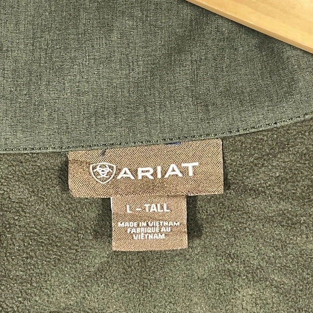 Ariat Mens 2.0 Soft Shell Vernon Softshell Jacket Green Water Resistant L Tall